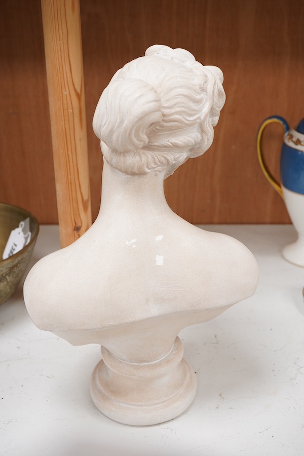 A composite classical bust, 36.5cm high